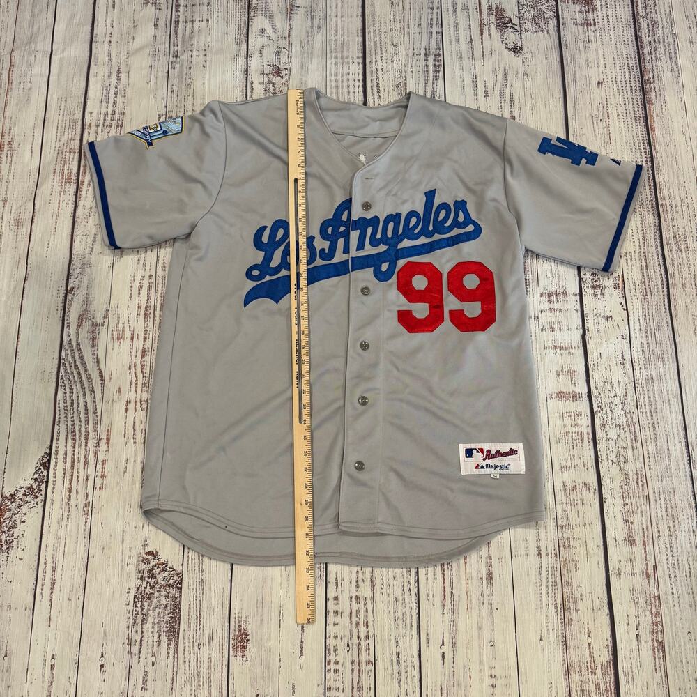 Majestic Manny Ramirez LA Dodgers #99 Gray Road Jersey Size 54 50th Anniv 2008 - Picture 10 of 11